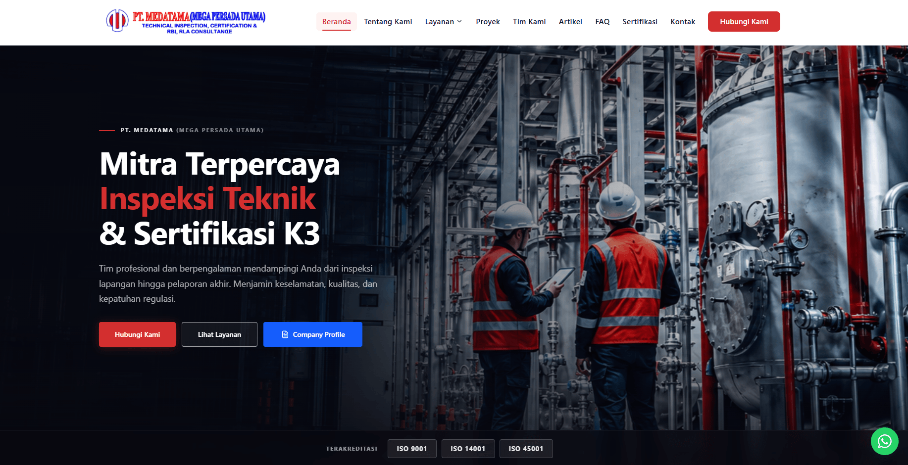 PT Mega Persada Utama Website preview